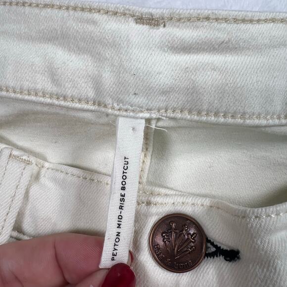 Rag and Bone Peyton Mid Rise cropped ecru white cream Jeans Size 27 - Picture 10 of 15